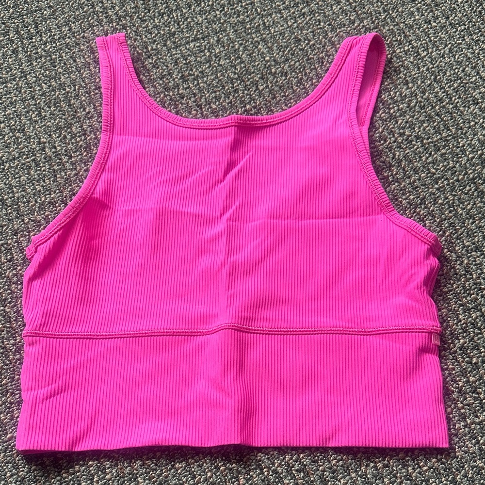 Pink Lululemon pivot Ribbed Tank Top